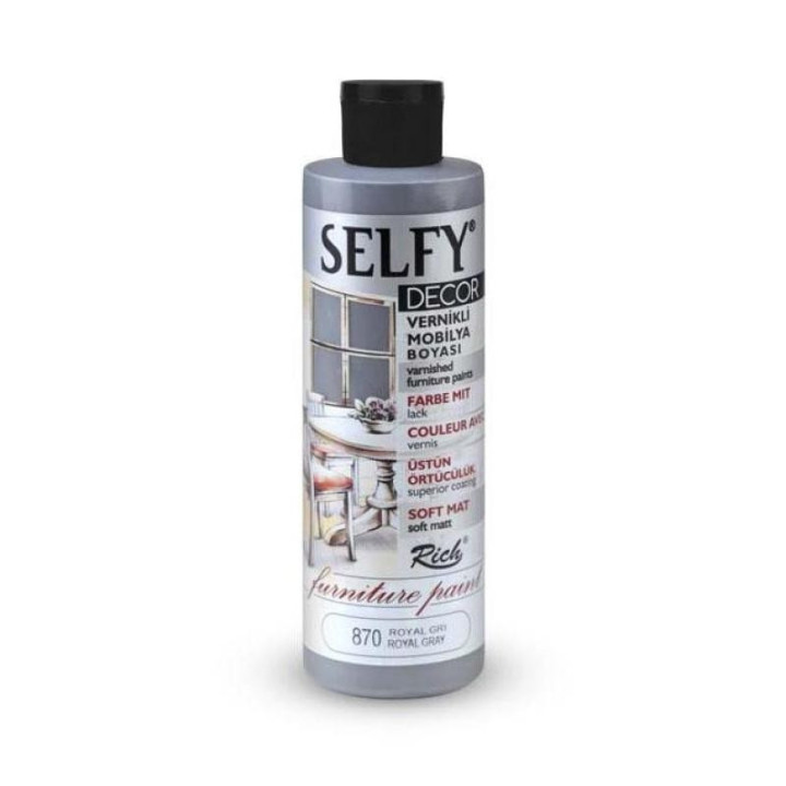 Pintura Selfy Decor Furniture Rich 240cc. Royal Grey