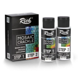 Set Mosaic Crackle (Craquelador) Paso 1 (60Cc)+Paso 2 (60cc.) Rich