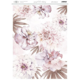 Papel Arroz Dec. Artis Decor 29.7X42Cm. Peonias Rosas