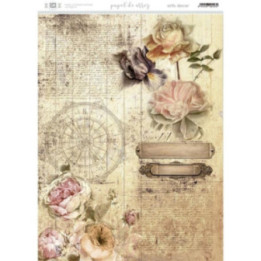 Papel Arroz Dec. Artis Decor 29.7X42Cm. Rosas Vintage