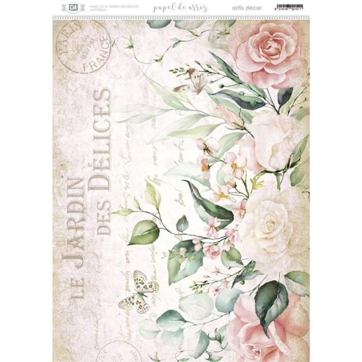 Papel Arroz Dec. Artis Decor 29.7X42Cm. Le Jardin Des Delices