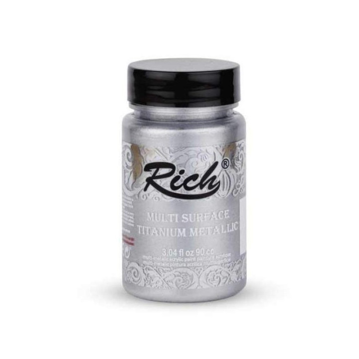 Pintura Multisuperficie Titanium Metallic Rich 90cc. Silver