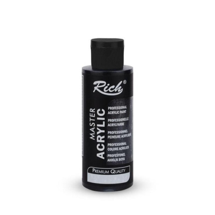 Pintura Master Acrylic Rich 120cc. Black