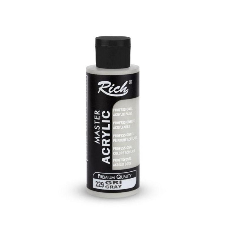Pintura Master Acrylic Rich 120cc. Grey