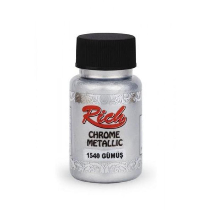 Pintura Chrome Metallic Rich 50cc. Silver
