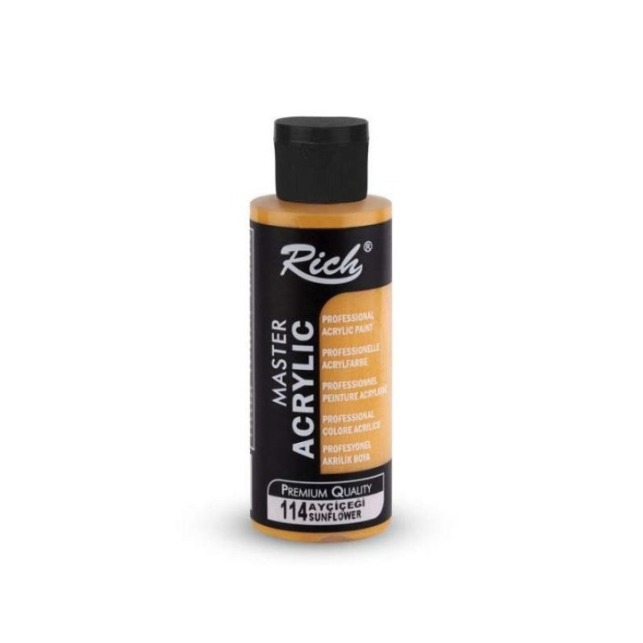Pintura Master Acrylic Rich 120cc. Sunflower