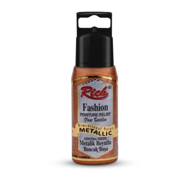 Pintura Dimensional Metalica Rich 60cc. Copper