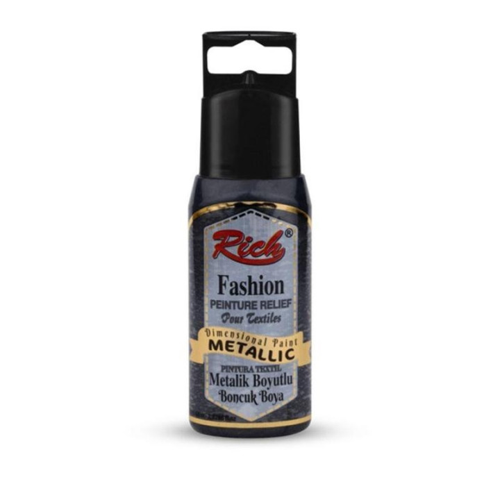 Pintura Dimensional Metalica Rich 60cc. Black