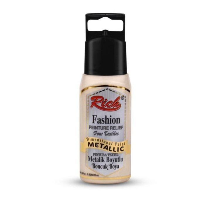Pintura Dimensional Metalica Rich 60cc. Pearl Whitei