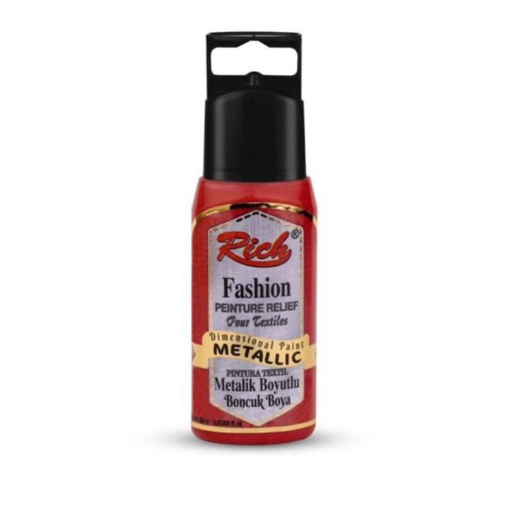 Pintura Dimensional Metalica Rich 60cc. Red