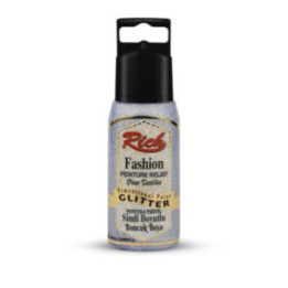 Pintura Dimensional Glitter Rich 60cc. Silver