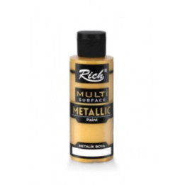 Pintura Multisuperficie Metalica Rich 120cc. Soft Gold