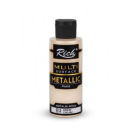 Pintura Multisuperficie Metalica Rich 120cc. Cream