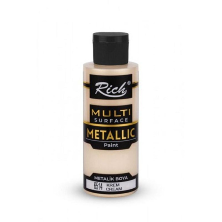 Pintura Multisuperficie Metalica Rich 120cc. Cream
