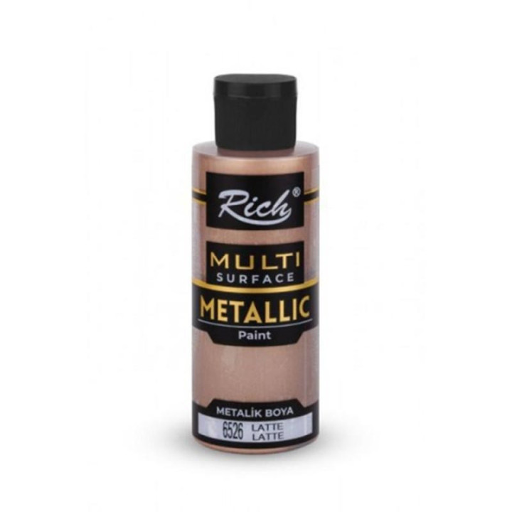 Pintura Multisuperficie Metalica Rich 120cc. Latte