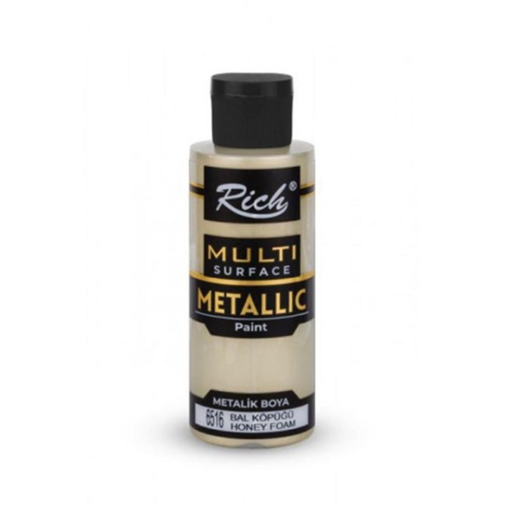 Pintura Multisuperficie Metalica Rich 120cc. Honey Foam