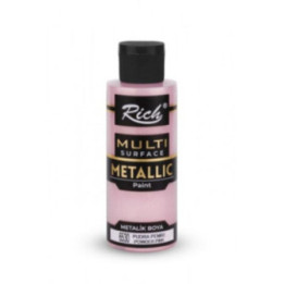 Pintura Multisuperficie Metalica Rich 120cc. Powder Pink