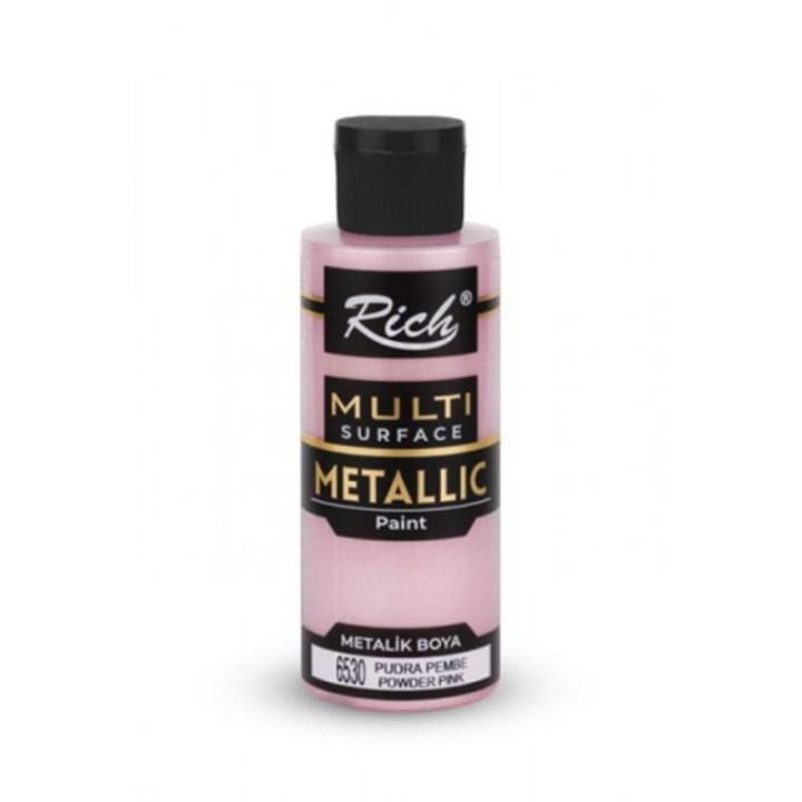 Pintura Multisuperficie Metalica Rich 120cc. Powder Pink