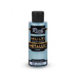 Pintura Multisuperficie Metalica Rich 120cc. Water Green