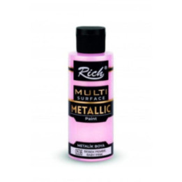Pintura Multisuperficie Metalica Rich 120cc. Baby Pink
