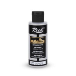 Pintura Metallics Acrylic Rich 120cc. Silver