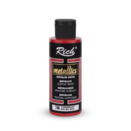 Pintura Metallics Acrylic Rich 120cc. Red