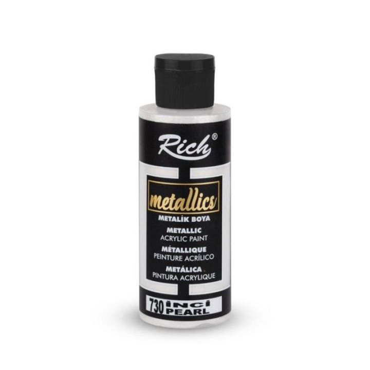 Pintura Metallics Acrylic Rich 120cc. Pearl