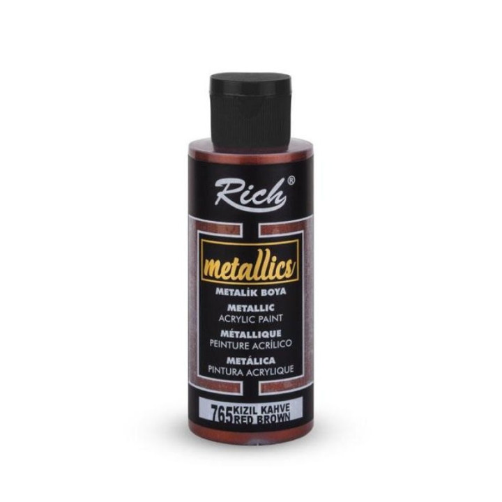 Pintura Metallics Acrylic Rich 120cc. Vermilion Brown