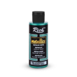 Pintura Metallics Acrylic Rich 120cc. Emerald