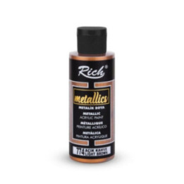 Pintura Metallics Acrylic Rich 120cc. Light Brown