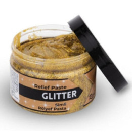 Pasta Relieve Glitter Rich 150cc. Gold