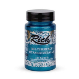 Pintura Multisuperficie Titanium Metallic Rich 90cc. Turquoise