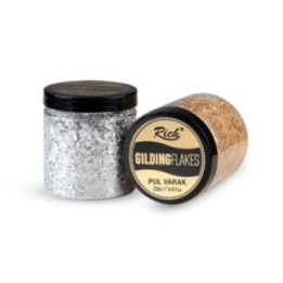 Gilding Flakes Copos Pan De Oro Rich 250cc.  Silver