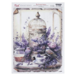 Papel Arroz Dec. Rich 29.7X42Cm. Kod.18454
