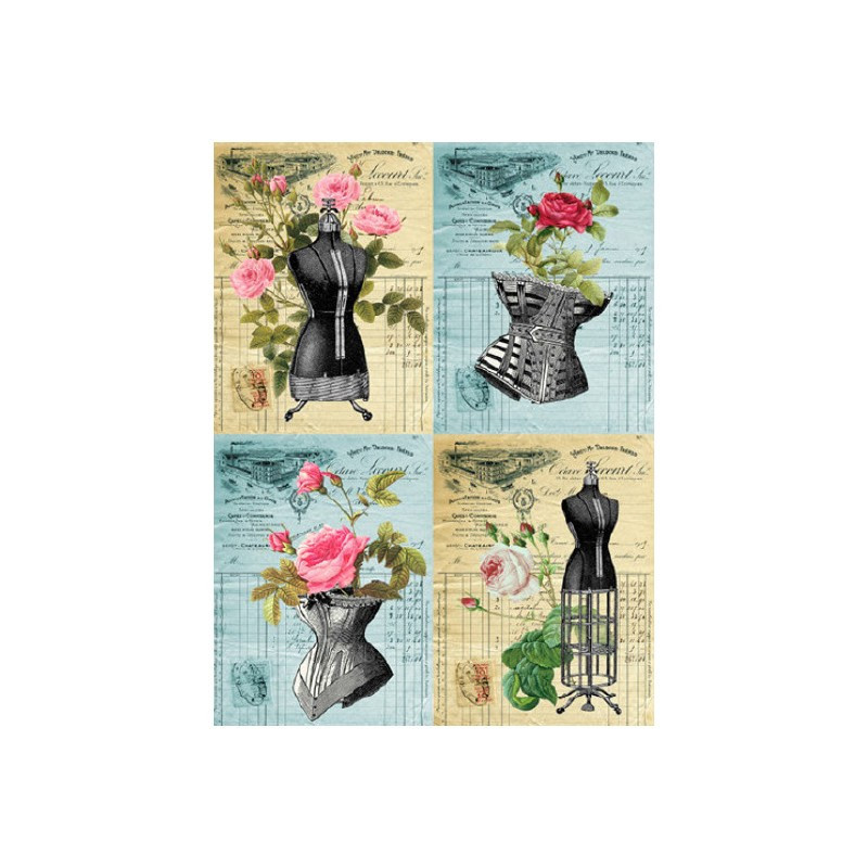 Papel de Arroz Postales Corpiños