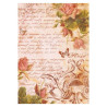 Papel arroz 35x50cm flores/letras/mariposas