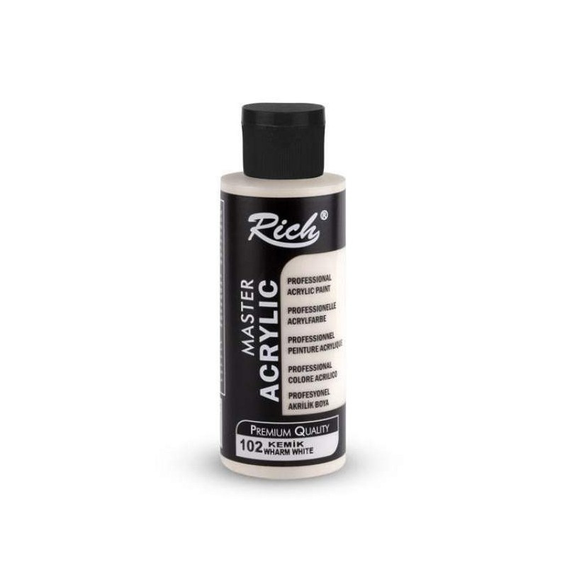 PINTURA MASTER ACRYLIC RICH 120cc. WARM WHITE