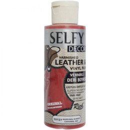 PINTURA SELFY DECOR LEATHER (cuero) RICH 120cc. CARDINAL RED