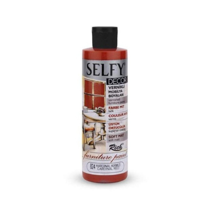 Pintura Selfy Decor Furniture Rich 240cc. Cardinal Red