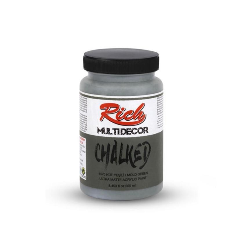 PINTURA MULTIDECOR CHALKED RICH 250cc. MOLD GREEN