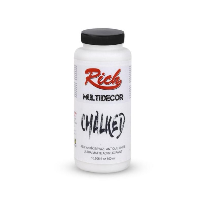 PINTURA MULTIDECOR CHALKED RICH 500cc. ANTIQUE WHITE