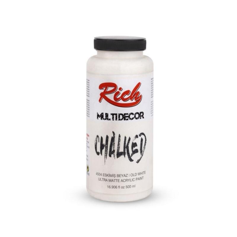 PINTURA MULTIDECOR CHALKED RICH 500cc. OLD WHITE