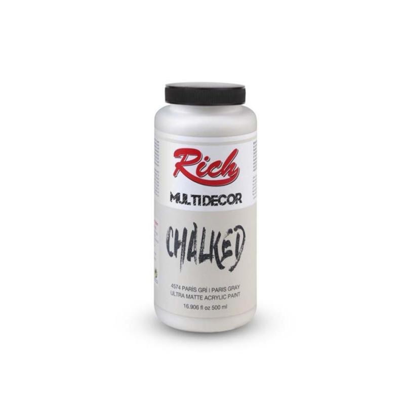 PINTURA MULTIDECOR CHALKED RICH 500cc. PARIS GREY