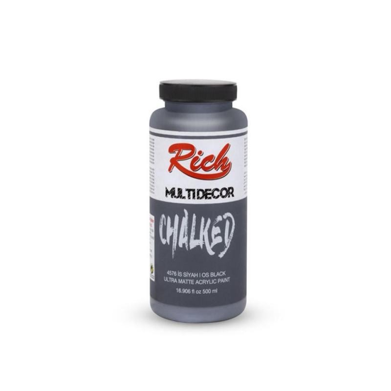 PINTURA MULTIDECOR CHALKED RICH 500cc. CARBON BLACK