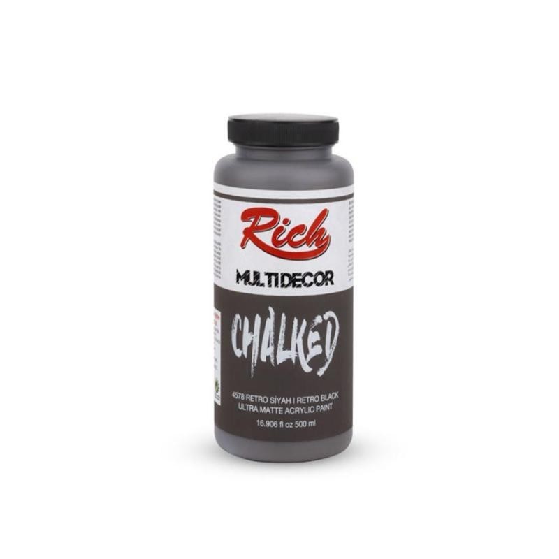 PINTURA MULTIDECOR CHALKED RICH 500cc. RETRO BLACK