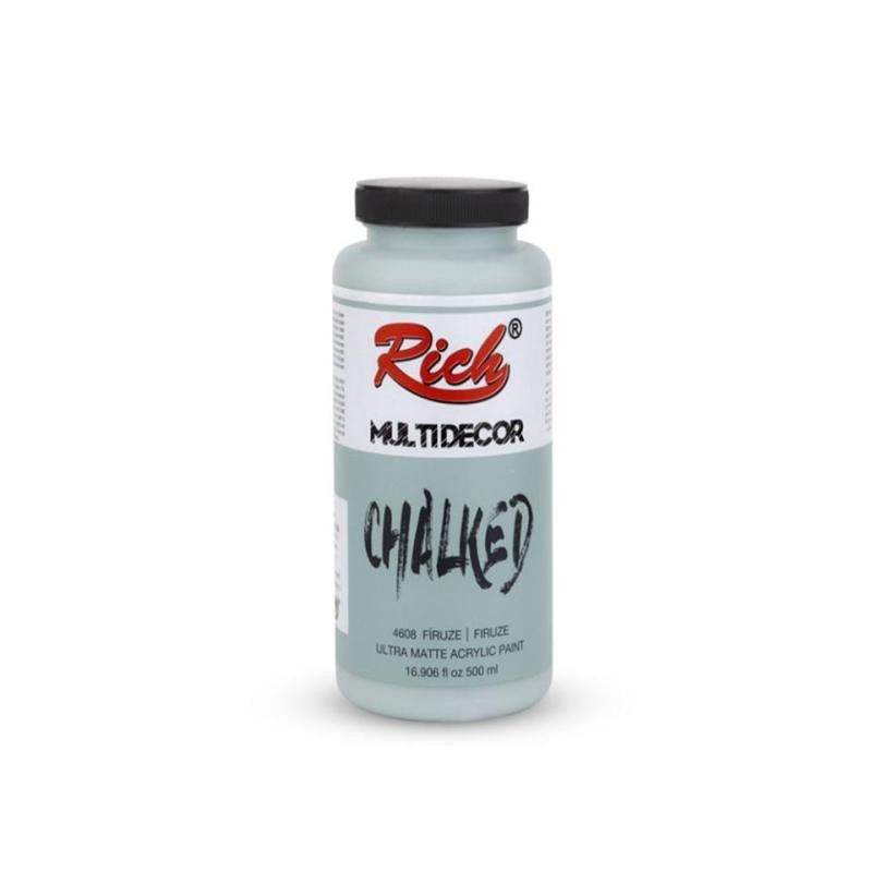 PINTURA MULTIDECOR CHALKED RICH 500cc. TURQUOISE BLUE